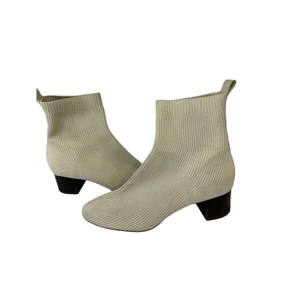 Everlane The Glove Boot Women Size 11 Ribbed Knit Ankle Boots Bone - Picture 3 of 12
